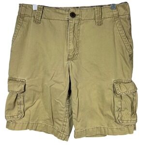 Aeropostale Mens Cargo Shorts Khaki‎ Size 31 Casual Outdoors Utility Y2K